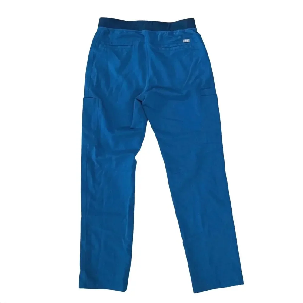 NWOT FIGS Technical Collection Men's Axim Cargo Scrub Pants Blue Size L